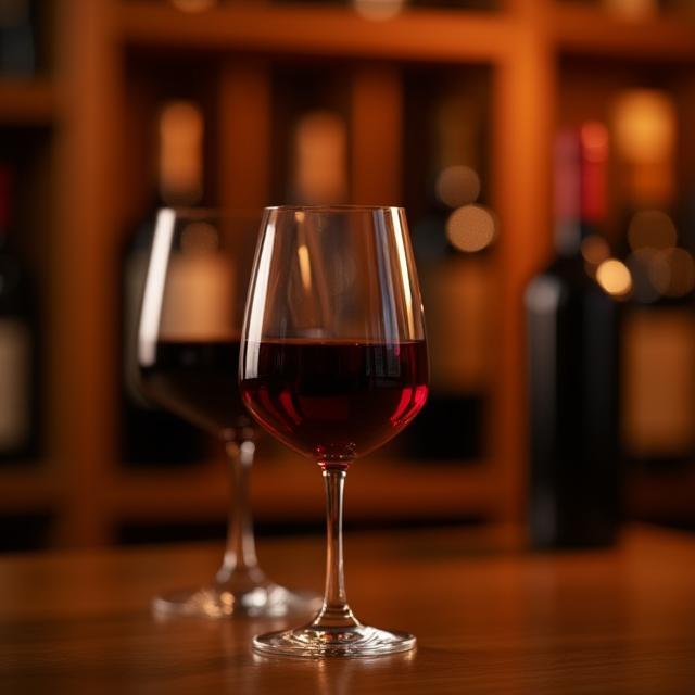 Bottiglie di vino disposte su mensole in legno